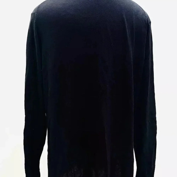 Target Women Long Sleeve Button Down V-Neck Black Cardigan Sweater Size Medium - Picture 3 of 12